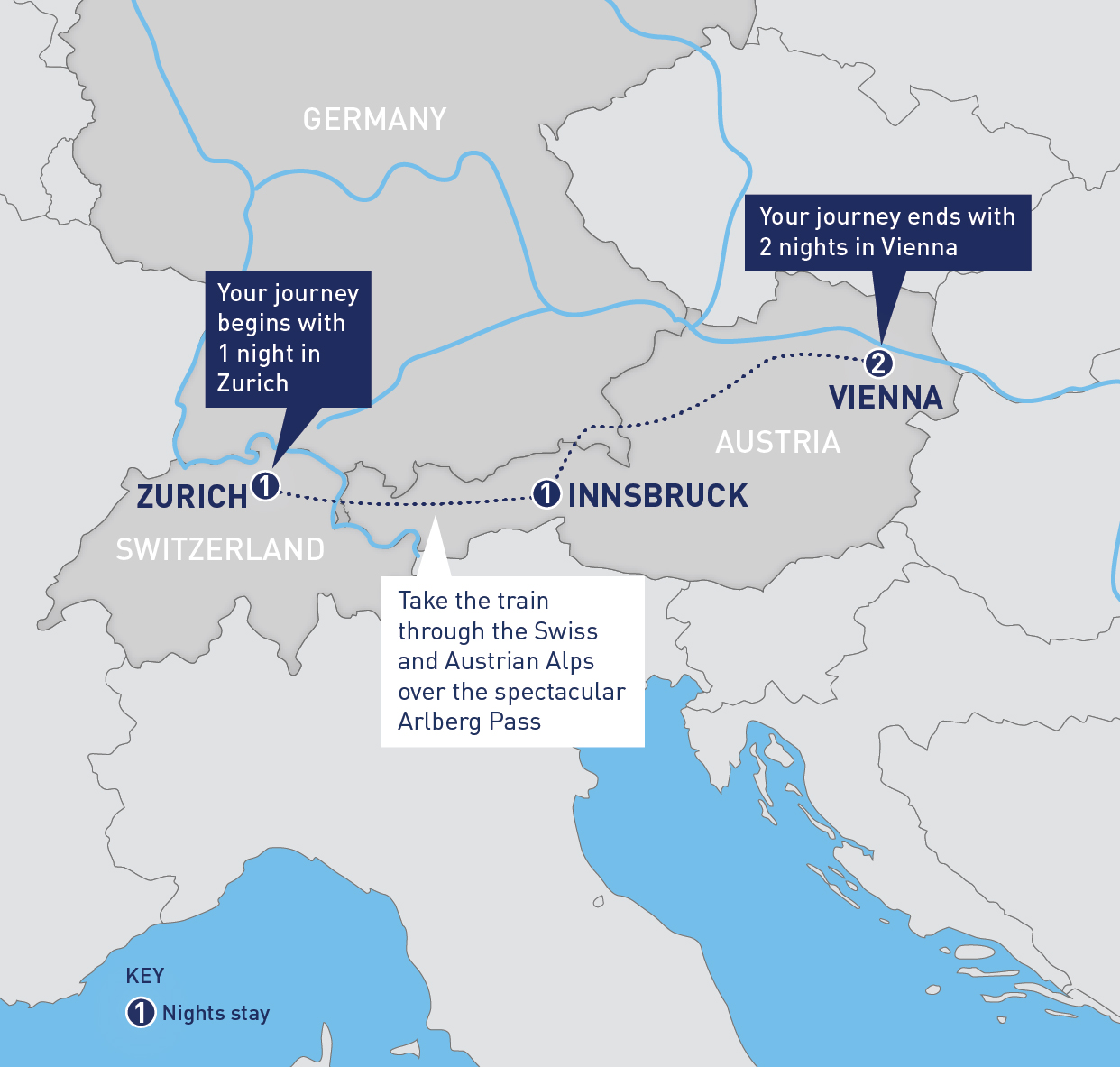 Arlberg Pass Zurich Innsbruck and Vienna Railbookers